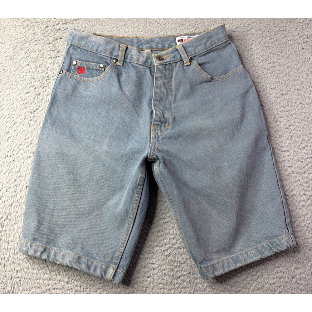 Replay Mens Denim Shorts Size 29 Vintage No Replay Blue Cool Jean Wear Waist 27"